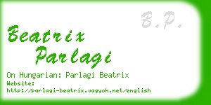 beatrix parlagi business card